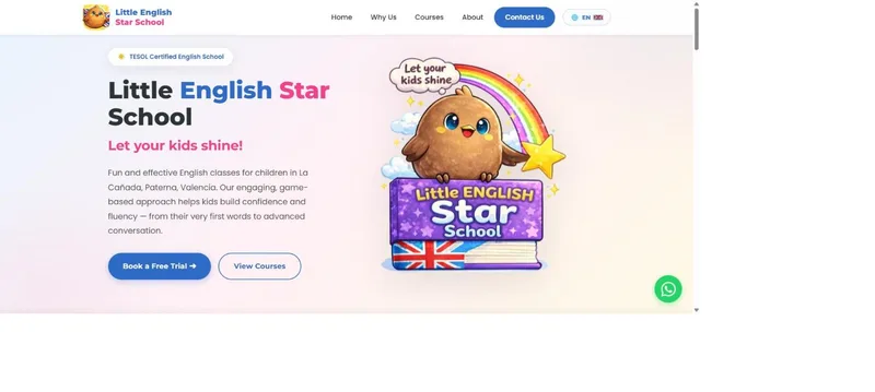 www.littleenglishstar.com sitio web creado por GoBizIT